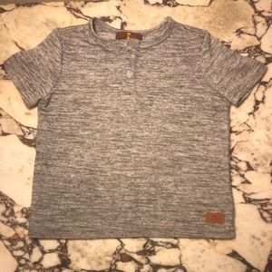 7 For All Mankind Grey Button T-shirt- Sz 24 month